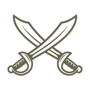 Crossed Swords Delrin Leather Stamp