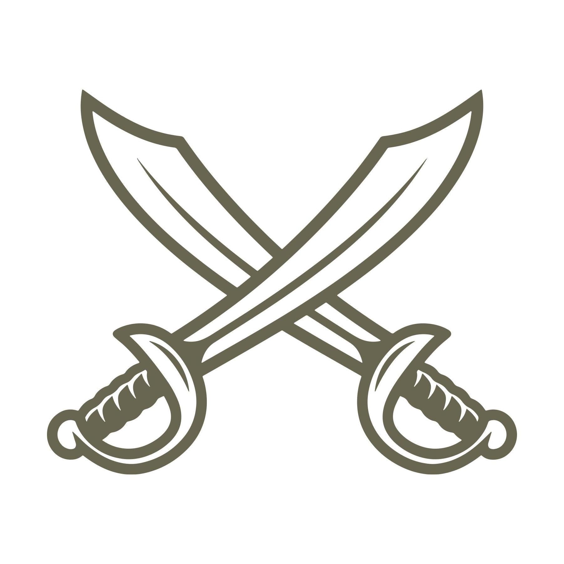 Crossed Swords Delrin Leather Stamp
