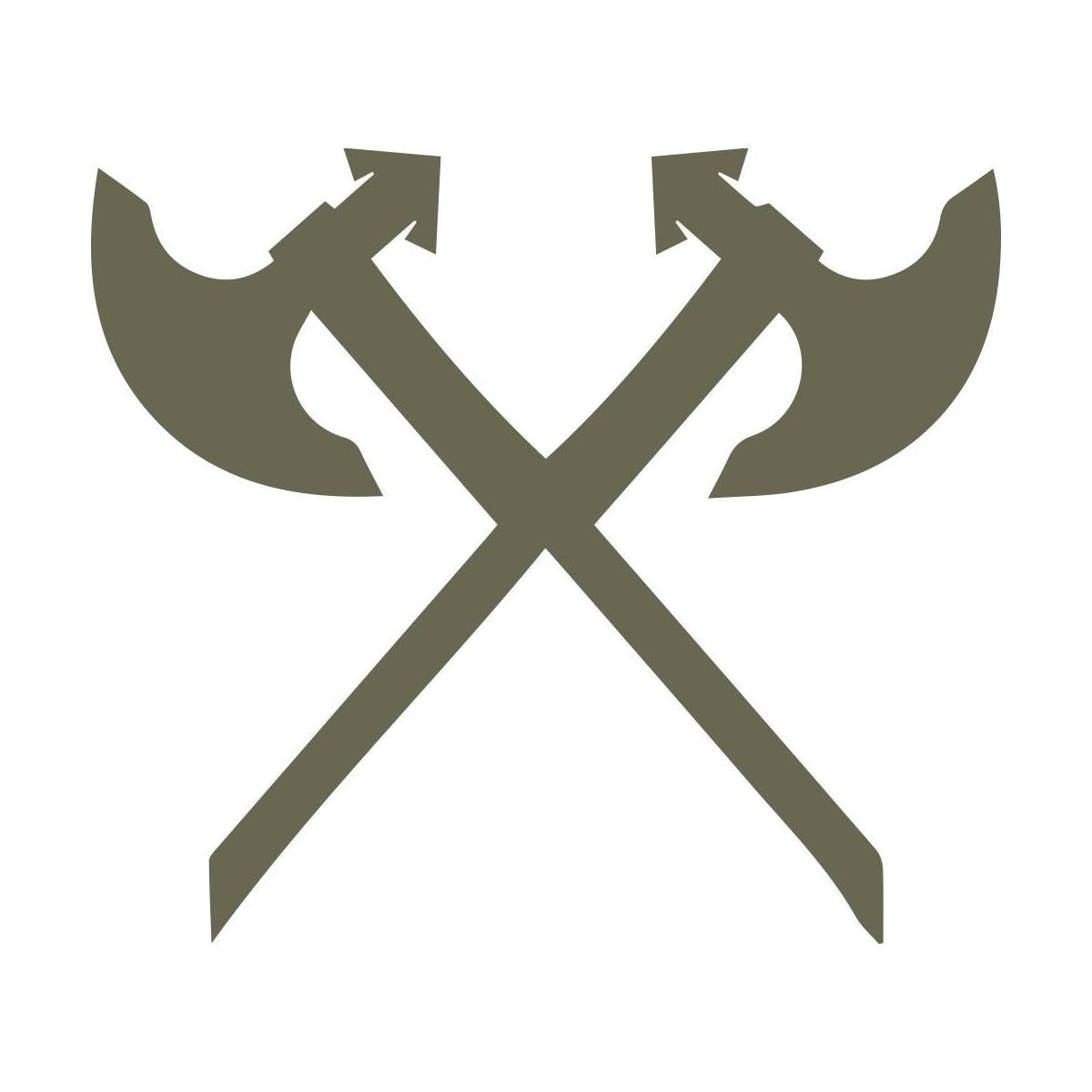 Crossed Battle Axes Delrin Leather Stamp