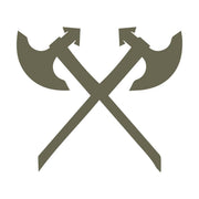 Crossed Battle Axes Delrin Leather Stamp