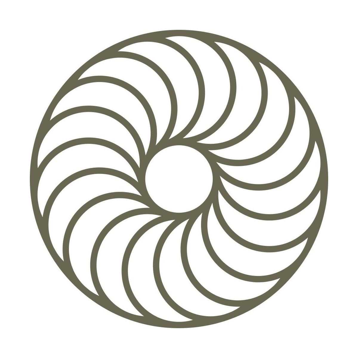 Swirled Circle Delrin Leather Stamp