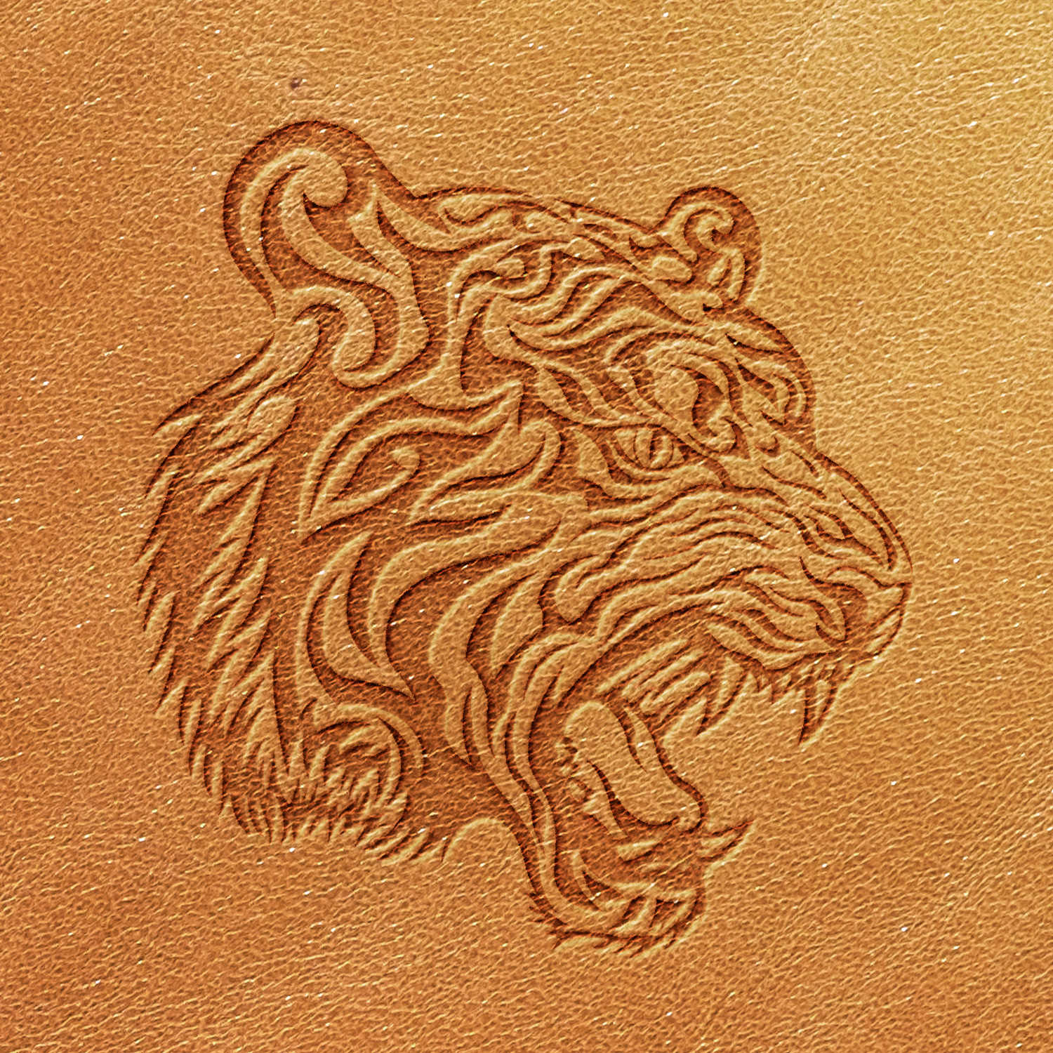 Tiger Delrin Leather Stamp