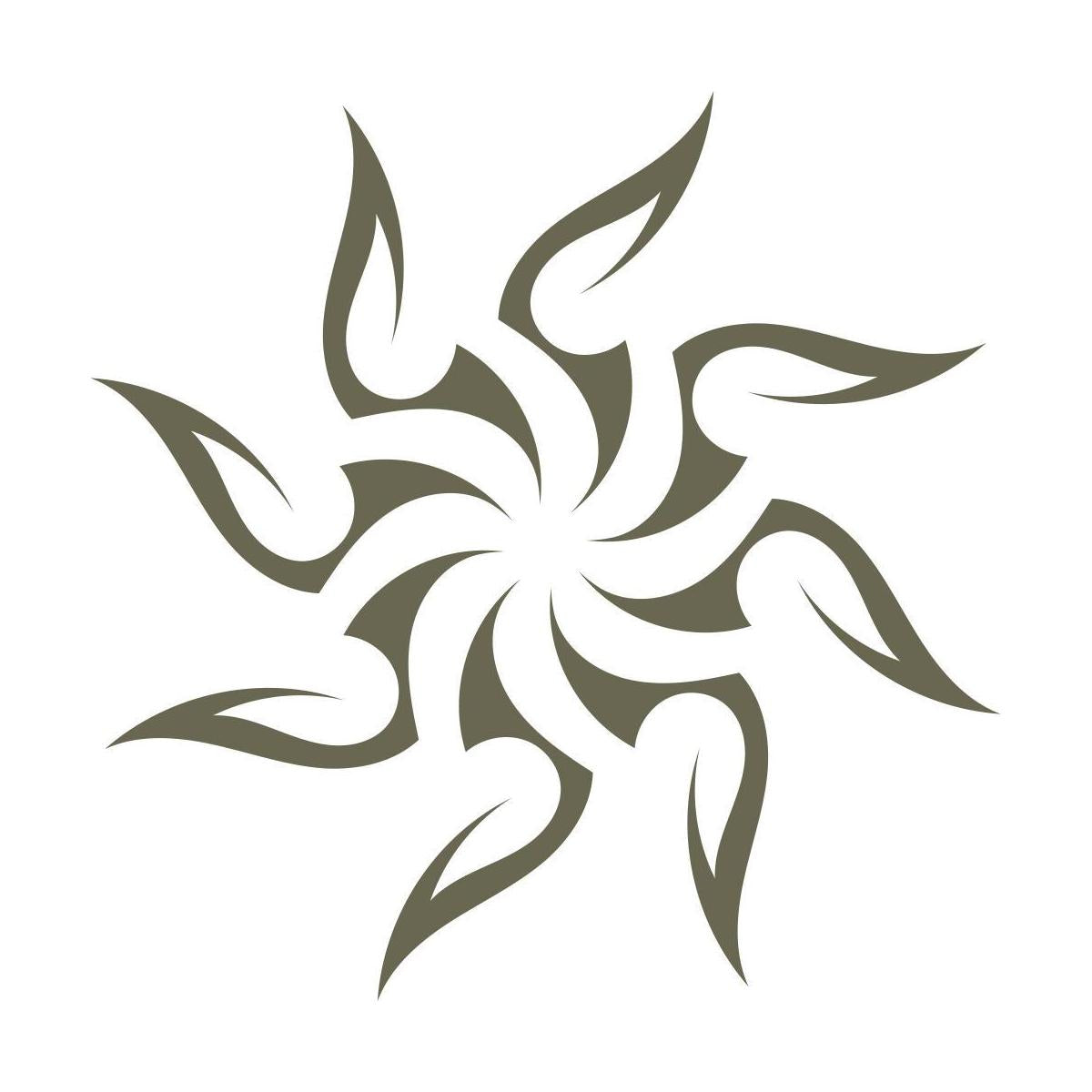 Tattoo Swirl Delrin Leather Stamp