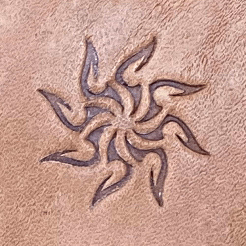Tattoo Swirl Delrin Leather Stamp