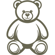 Delrin leather stamp design of a classic teddy bear with soft, rounded features—perfect for baby, kids, or gift-themed leather projects.