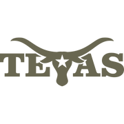 Delrin leather stamp with a Texas longhorn design, incorporating bold typography and a star accent, ideal for Western-themed leathercraft projects.
