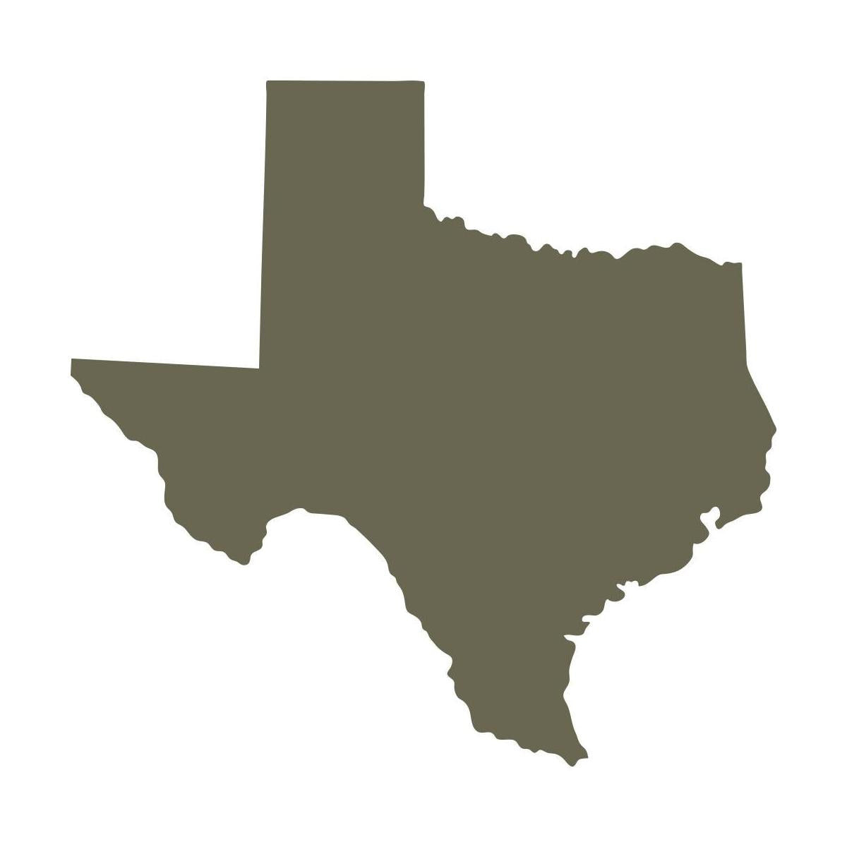 Delrin leather stamp with a Texas state silhouette, ideal for Western and Lone Star State-themed leathercraft projects.