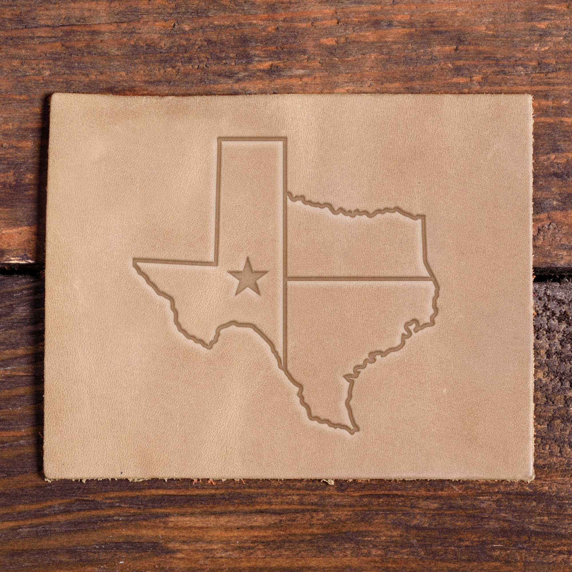 Texas State Flag Delrin Leather Stamp