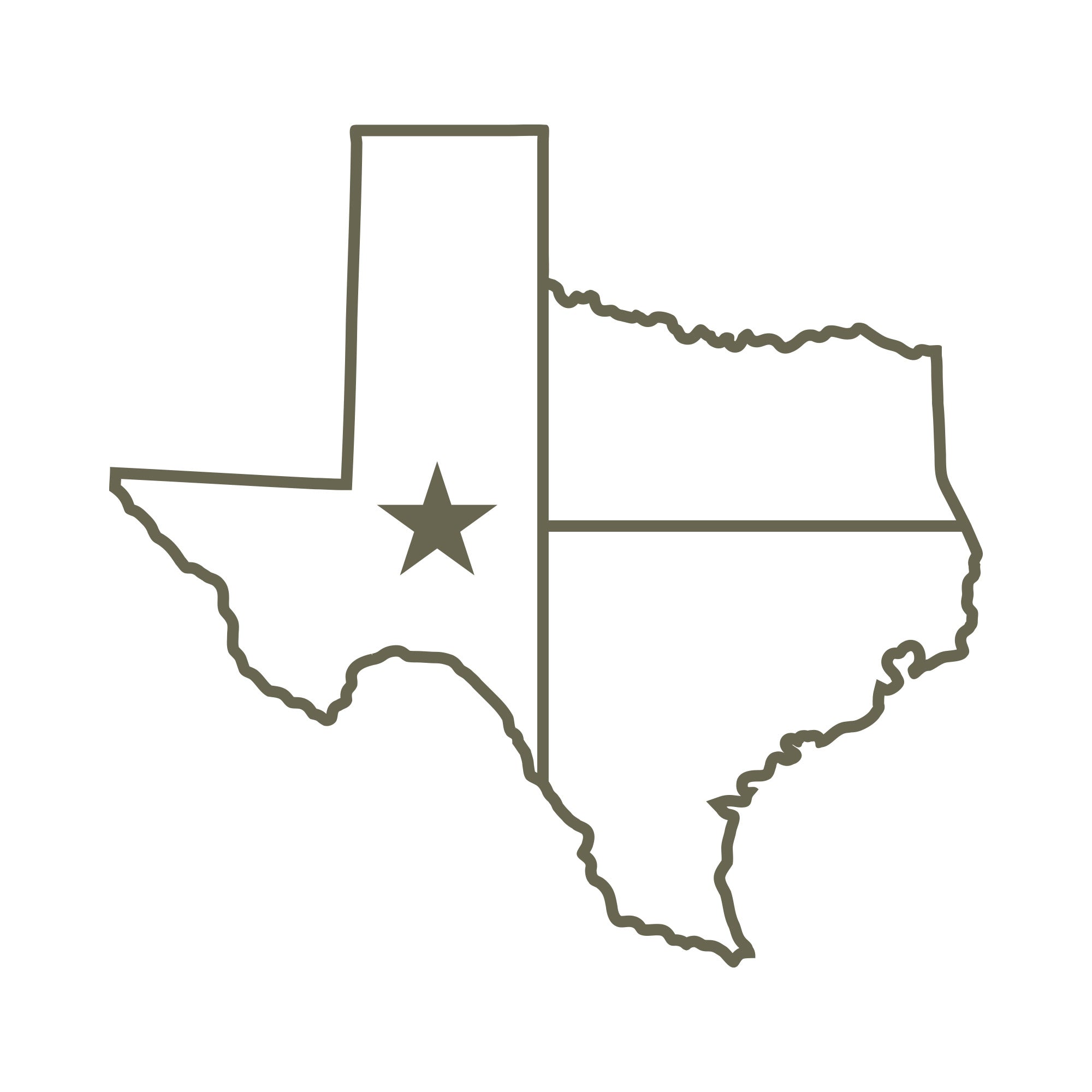 Texas State Flag Delrin Leather Stamp