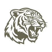 Roaring tiger design leather stamp made from Delrin for wildlife and fierce animal-themed leatherworking projects
