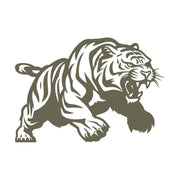 Crouching tiger design leather stamp made from Delrin for wildlife and fierce animal-themed leatherworking projects