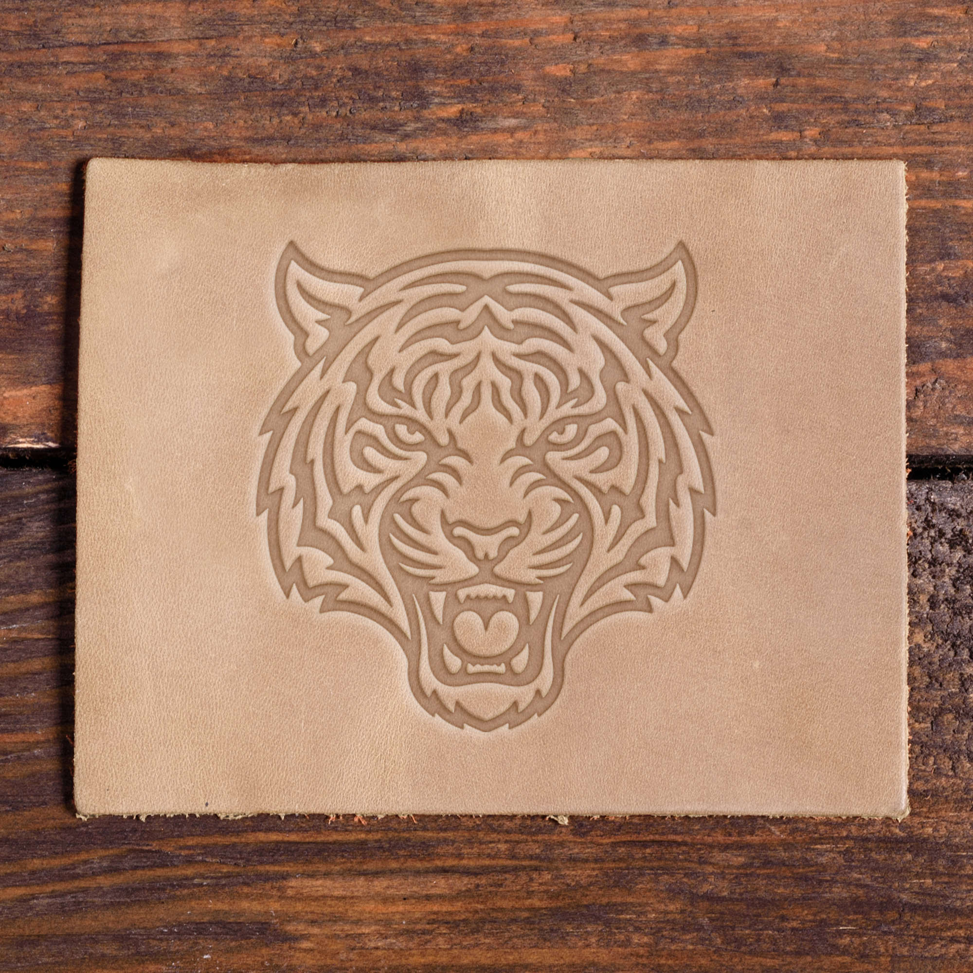 Tiger Head Delrin Leather Stamp