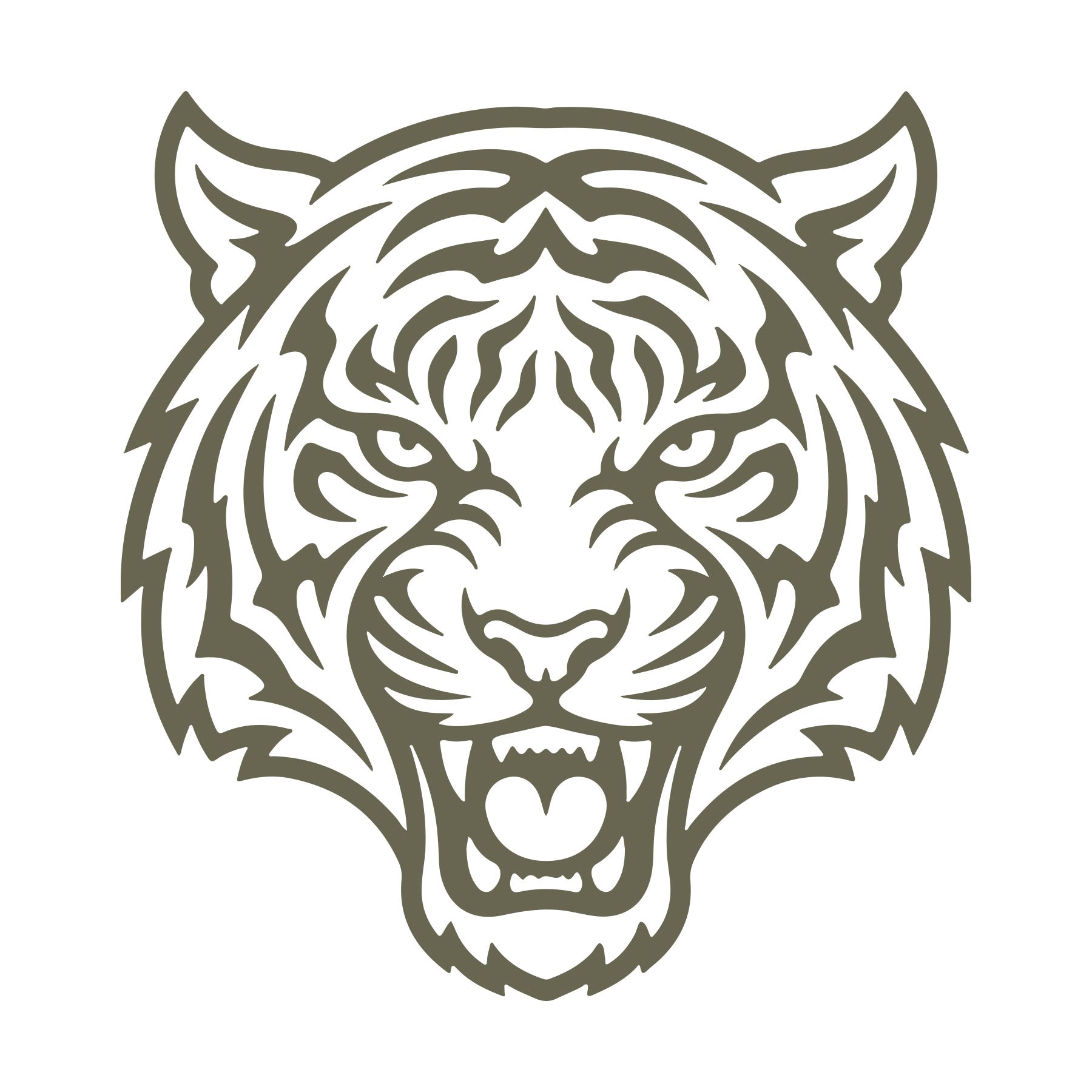 Tiger Head Delrin Leather Stamp