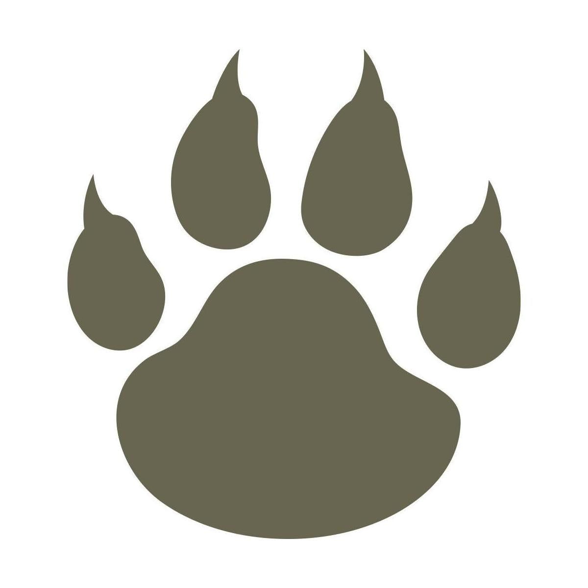 Bear paw print design leather stamp made from Delrin for wildlife and nature-themed leatherworking projects