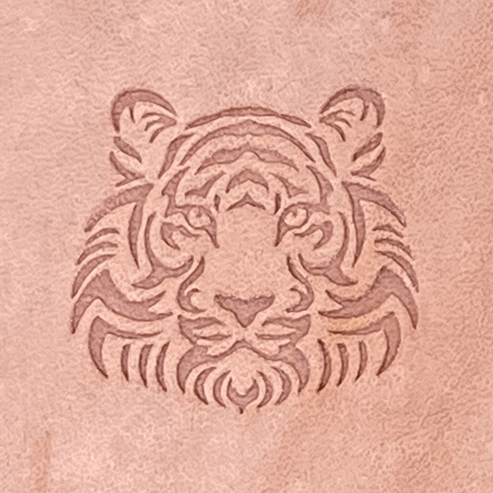 Tiger Delrin Leather Stamp