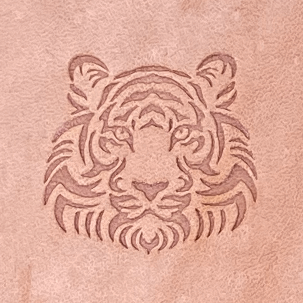 Tiger Delrin Leather Stamp