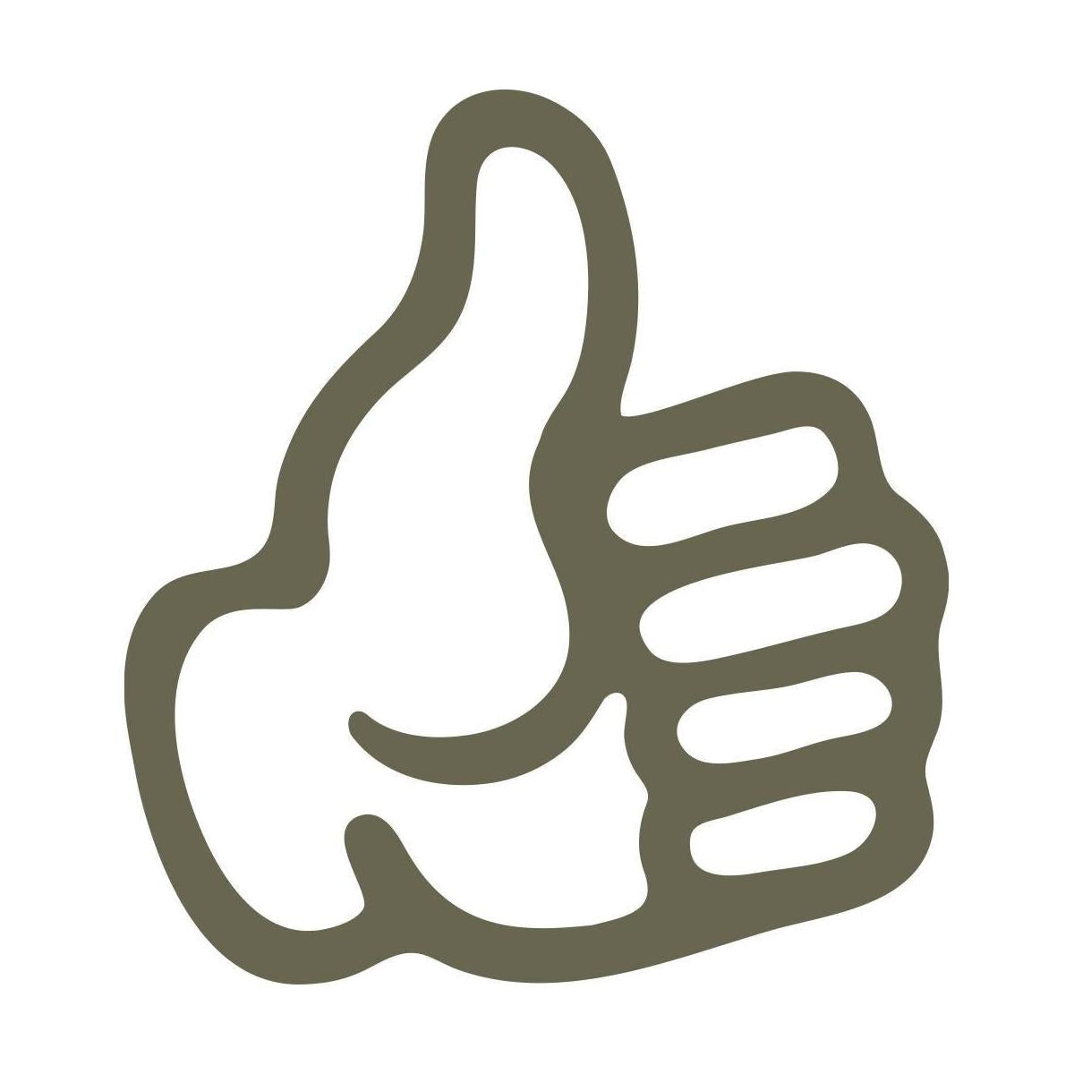 A minimalist aesthetic, much like the plain, solid dark background with no distinct features or patterns, akin in simplicity to the Thumbs Up Leather Stamp.