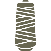 Minimalist thread spool design featuring clean diagonal lines—great for sewing-themed leather projects, crafting tags, or labels for handmade goods.