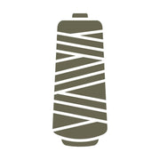 Minimalist thread spool design featuring clean diagonal lines—great for sewing-themed leather projects, crafting tags, or labels for handmade goods.
