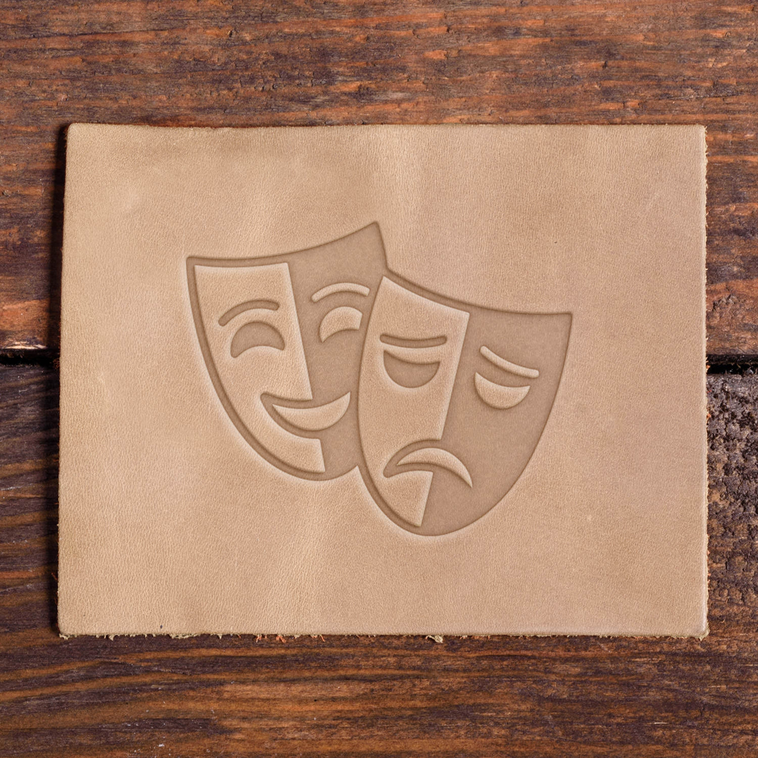 Theatre Masks Delrin Leather Stamp