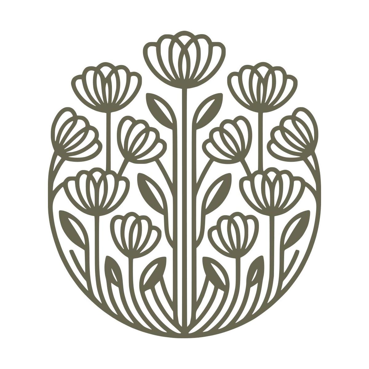 Tulip Blooms Round Delrin Leather Stamp