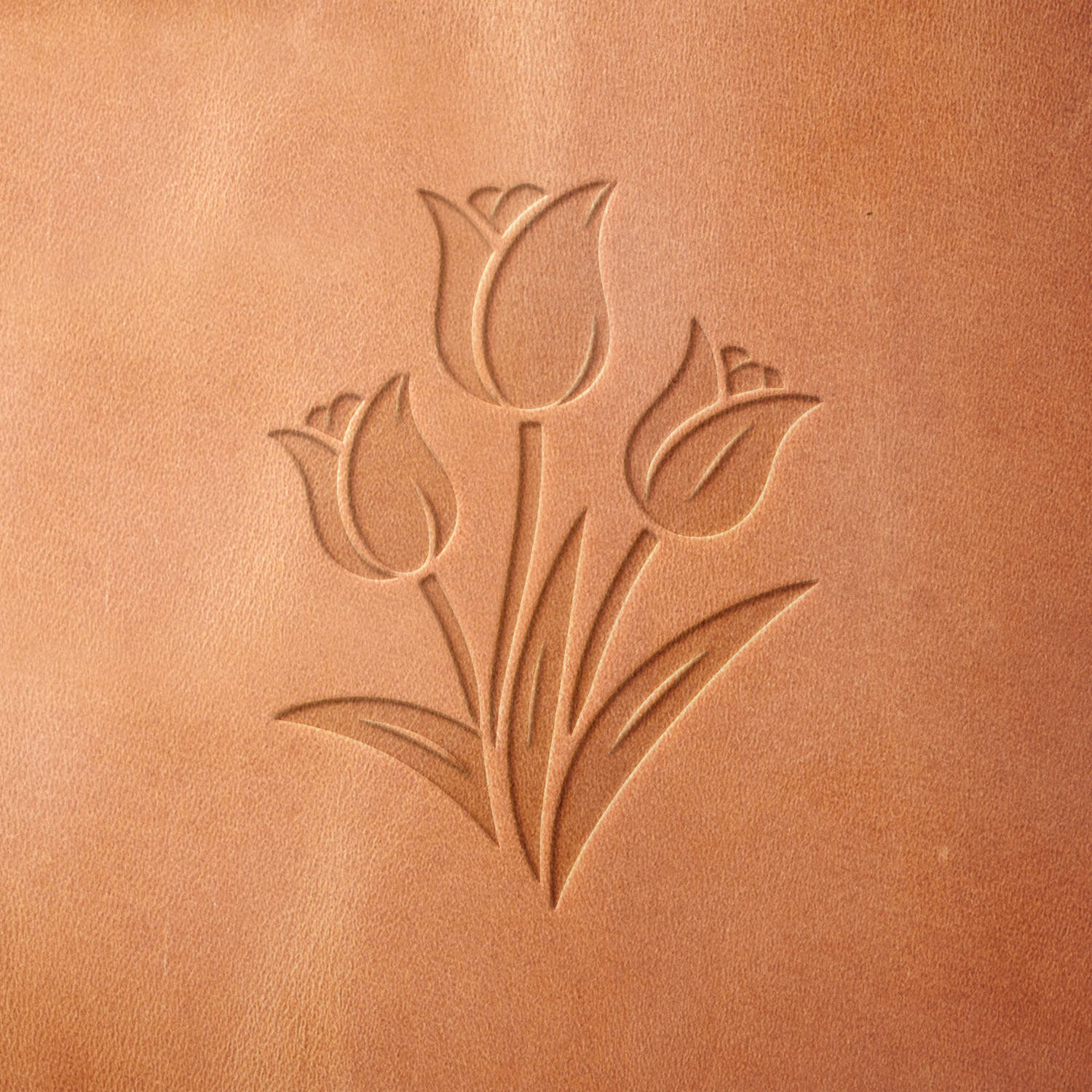 Tulips Delrin Leather Stamp