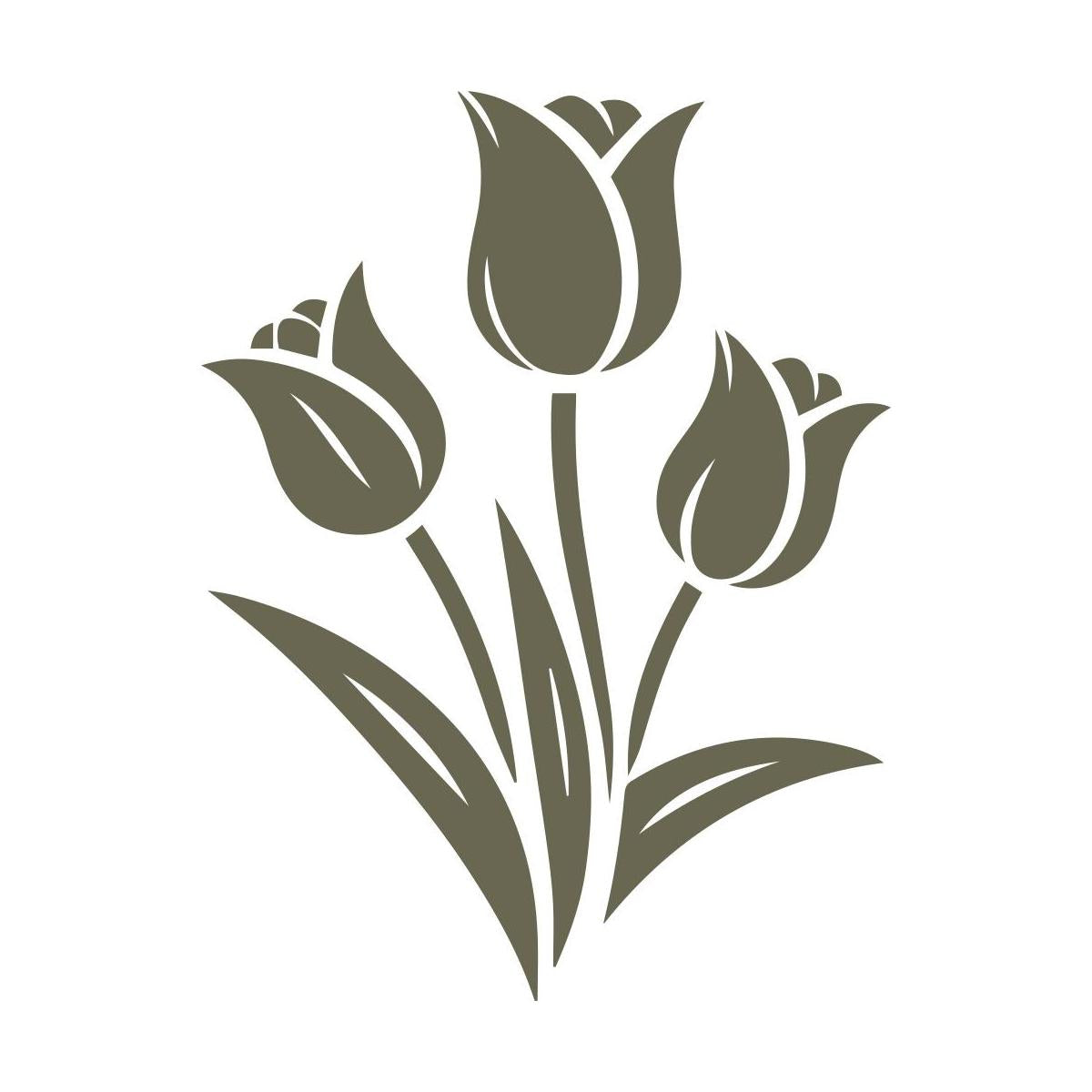 Tulips Delrin Leather Stamp