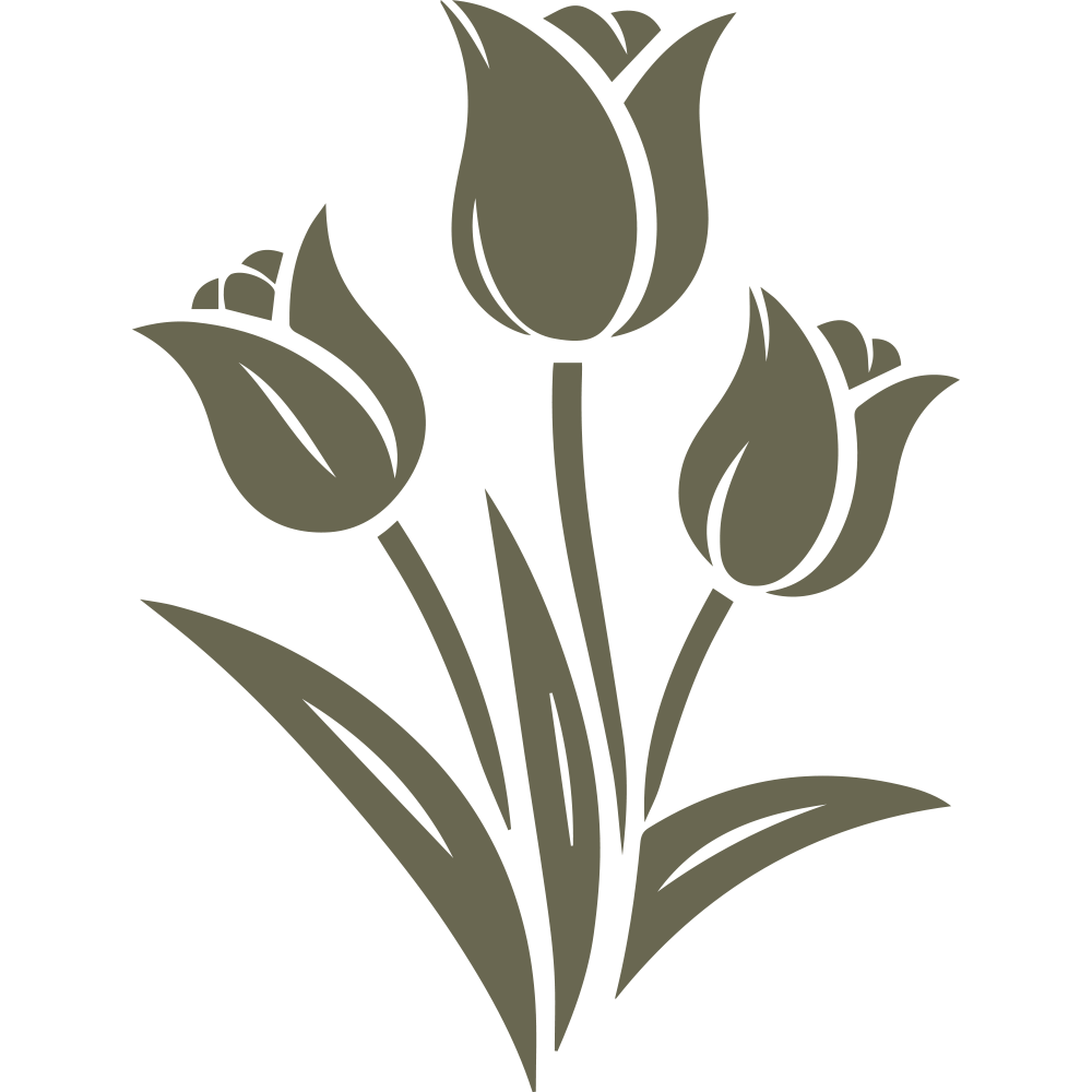Tulips Delrin Leather Stamp