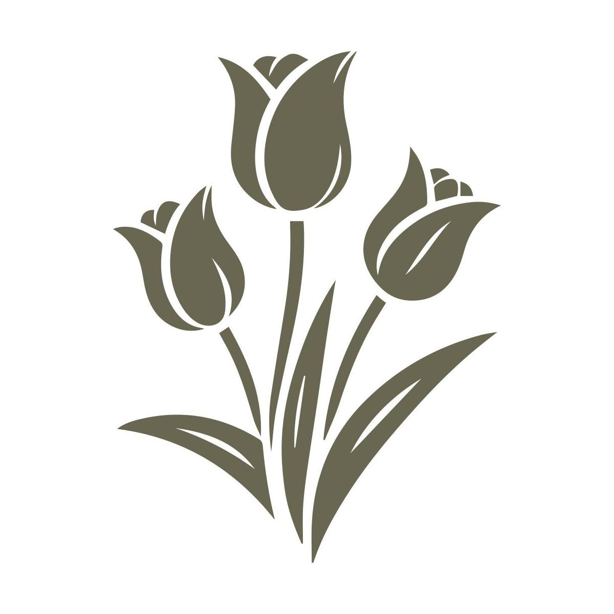 Tulips Delrin Leather Stamp