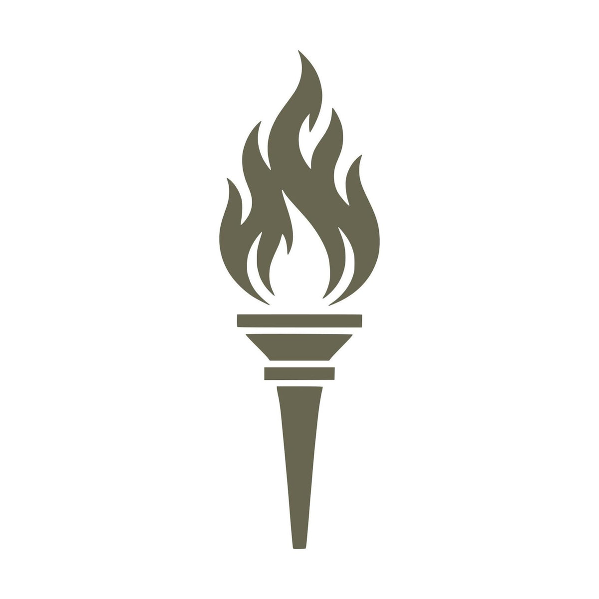 Flaming Torch Delrin Leather Stamp