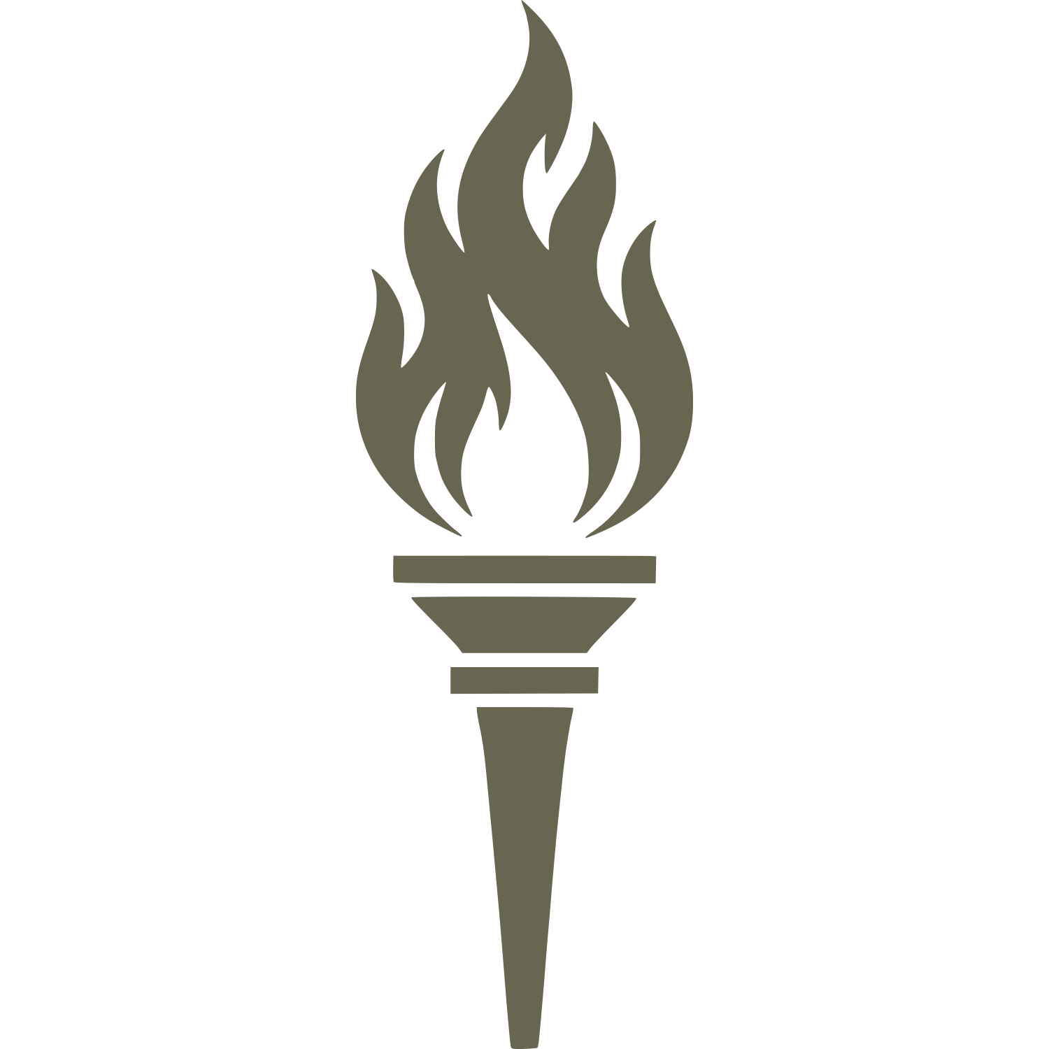 Flaming Torch Delrin Leather Stamp