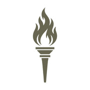 Flaming Torch Delrin Leather Stamp