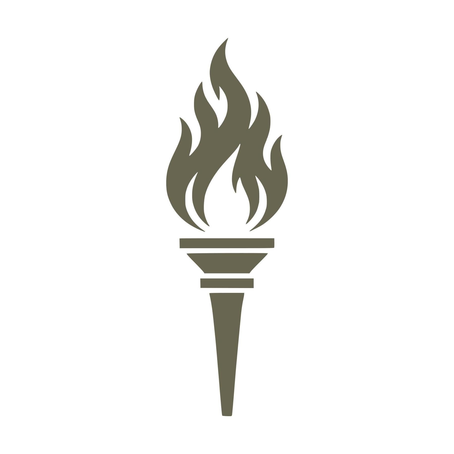 Flaming Torch Delrin Leather Stamp