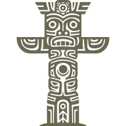 Delrin leather stamp with a totem pole design, perfect for tribal and cultural-themed leatherworking projects.
