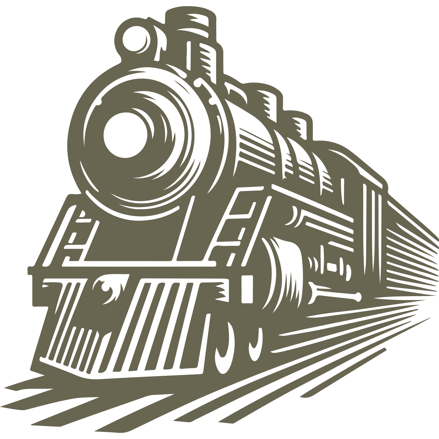 Vintage Steam Train Delrin Leather Stamp