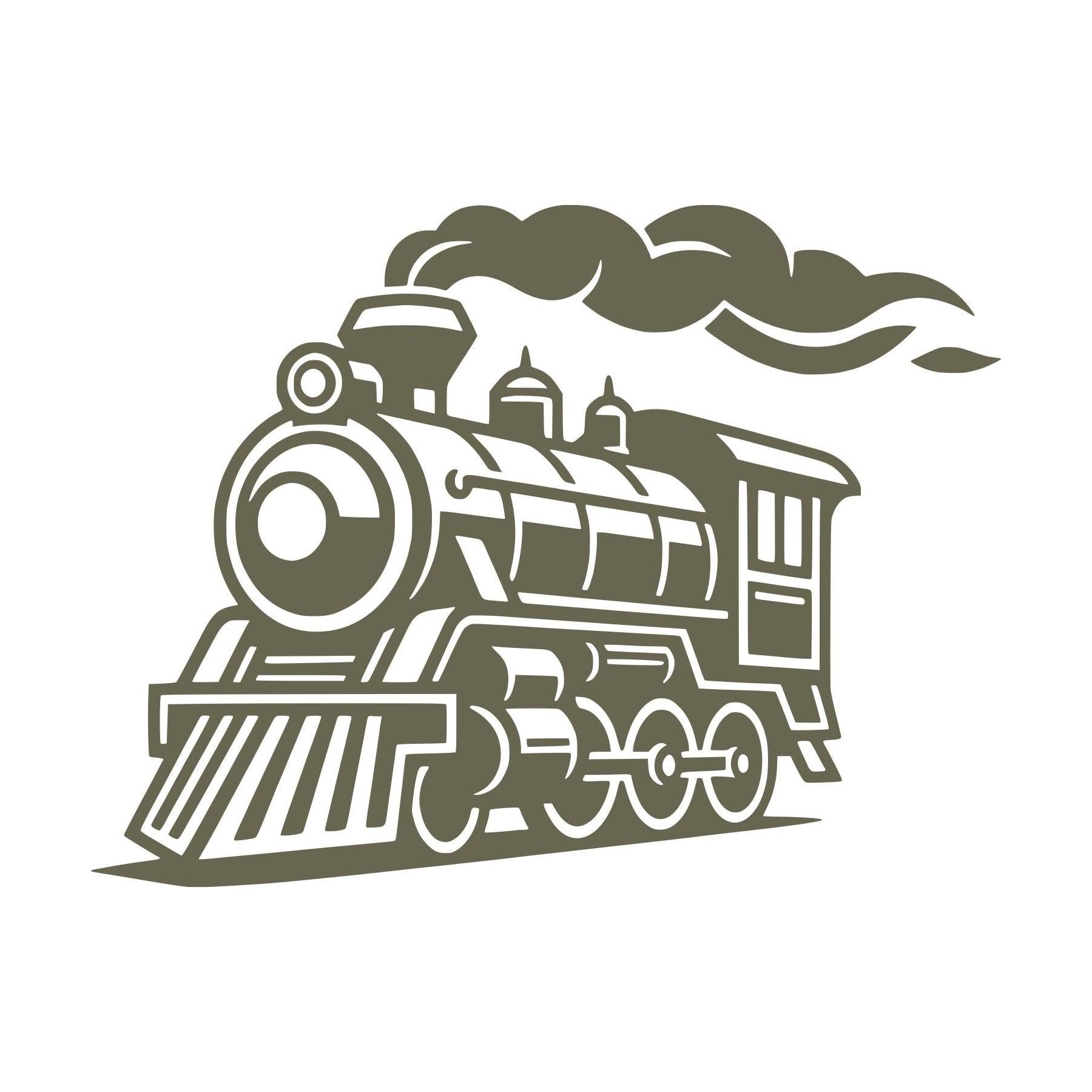 Steam Train Delrin Leather Stamp