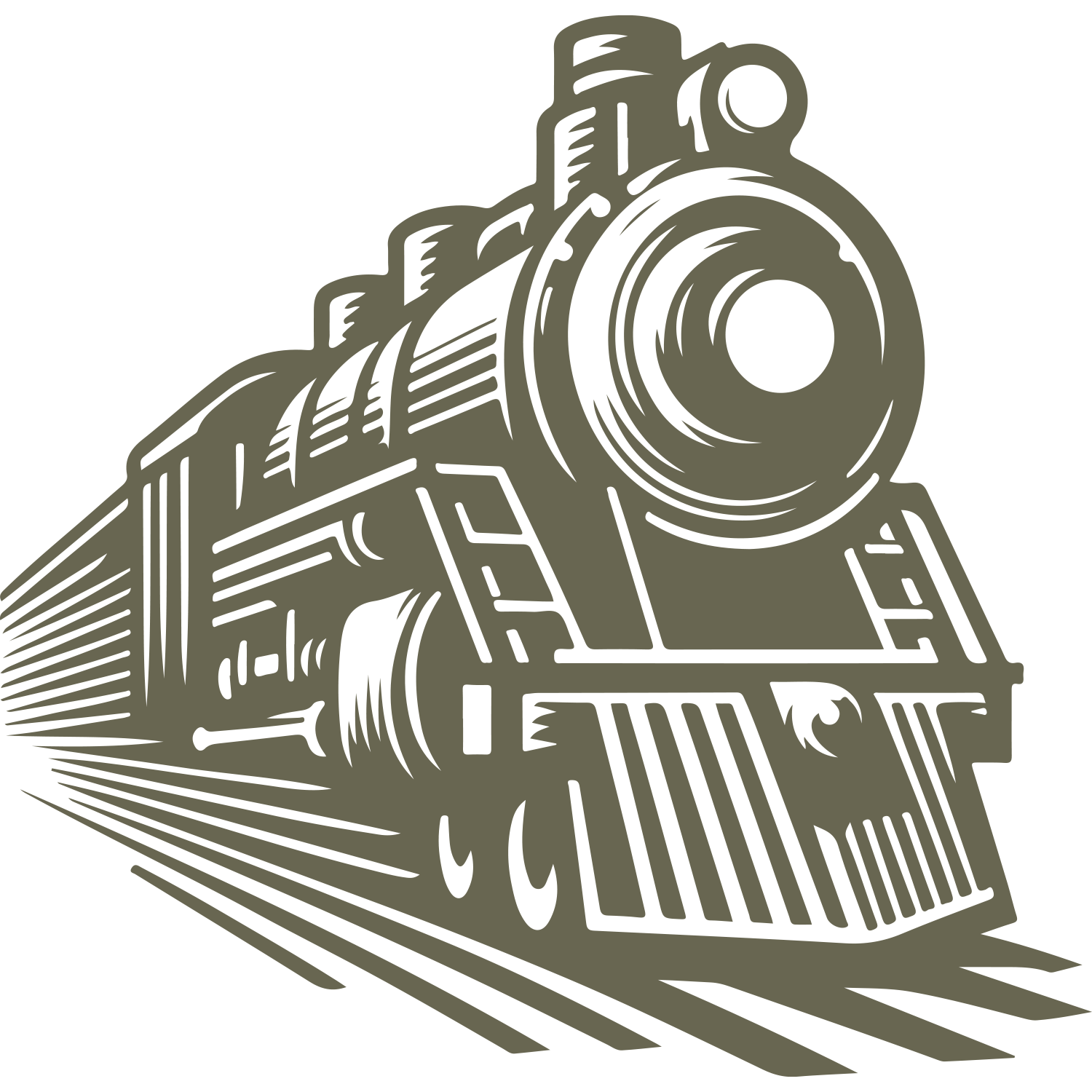 Vintage Steam Train Delrin Leather Stamp