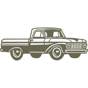 Classic vintage pickup truck design with clean lines and retro details, capturing an iconic American style.