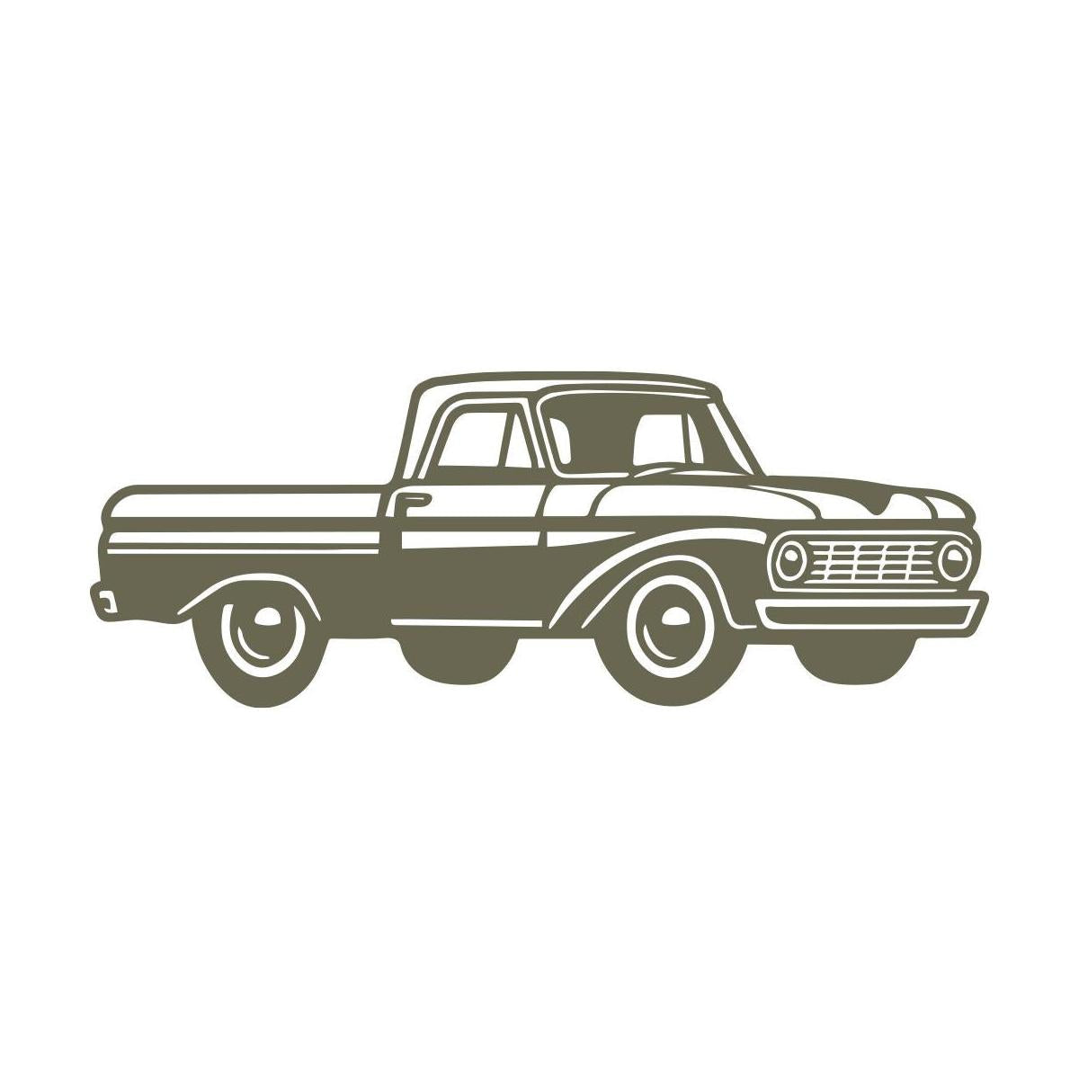 Classic vintage pickup truck design with clean lines and retro details, capturing an iconic American style.