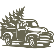 Vintage Truck with Tree Delrin Leather Stamp