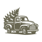 Vintage Truck with Tree Delrin Leather Stamp