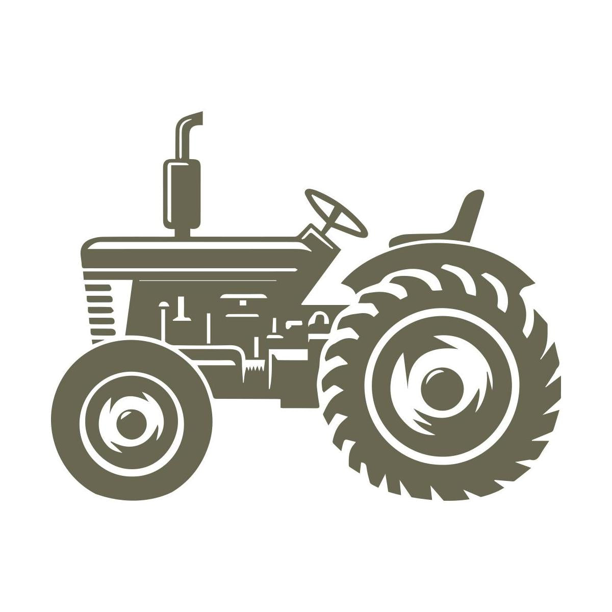 Delrin leather stamp with a classic tractor design, perfect for farm-themed leatherworking projects.