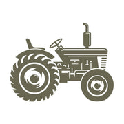 Delrin leather stamp with a classic tractor design, perfect for farm-themed leatherworking projects.