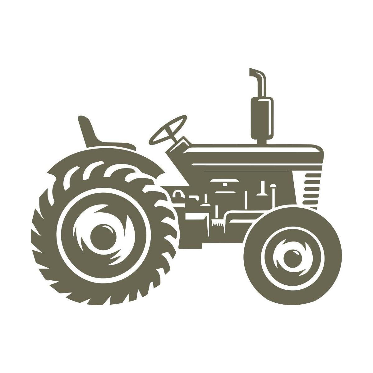 Delrin leather stamp with a classic tractor design, perfect for farm-themed leatherworking projects.
