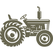 Delrin leather stamp with a classic tractor design, perfect for farm-themed leatherworking projects.