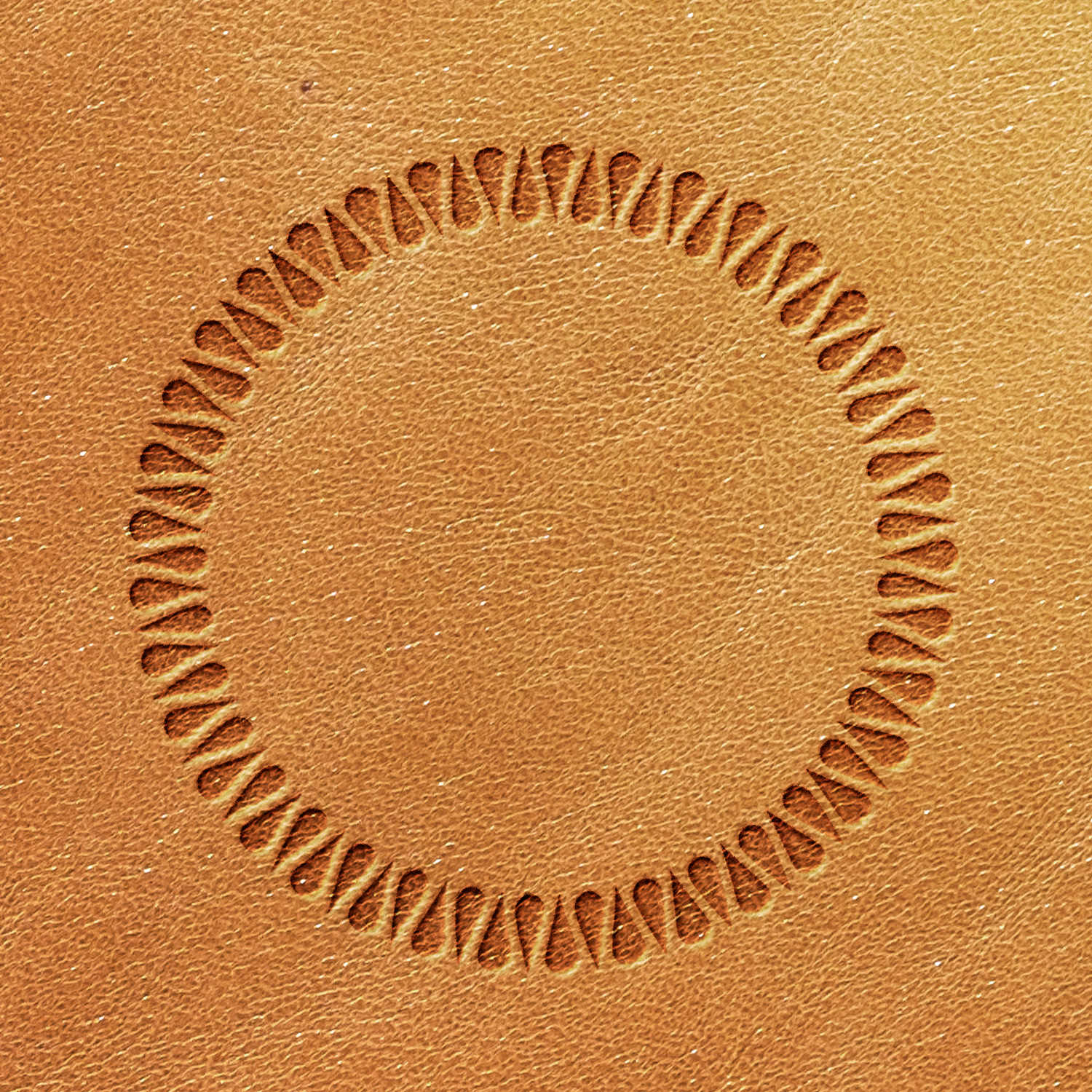 Teardrop Circle Delrin Leather Stamp