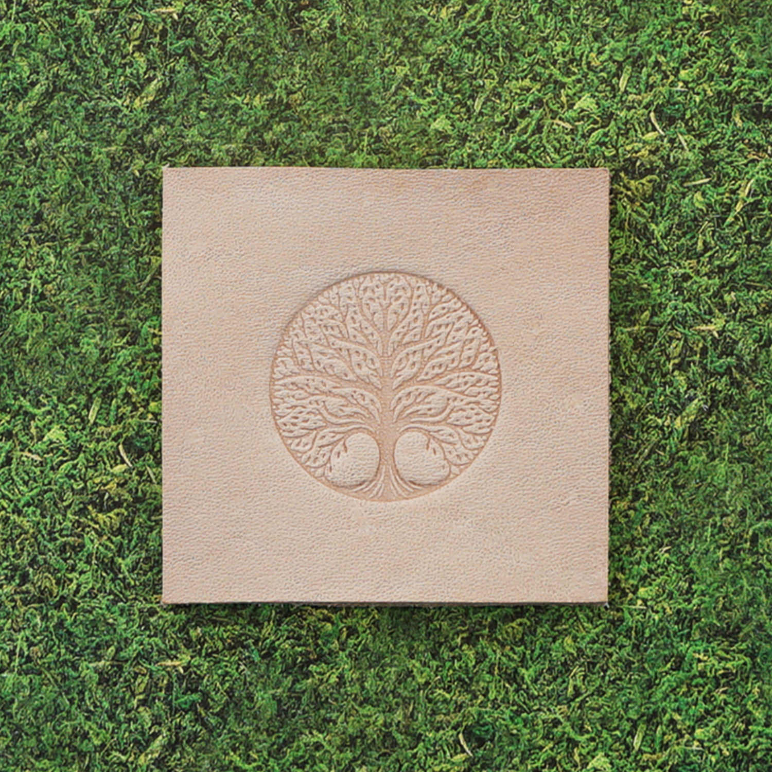 Tree in Circle Delrin Leather Stamp