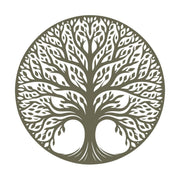 Elegant tree of life design with intricate branches and leaves, symbolizing growth and connection.
