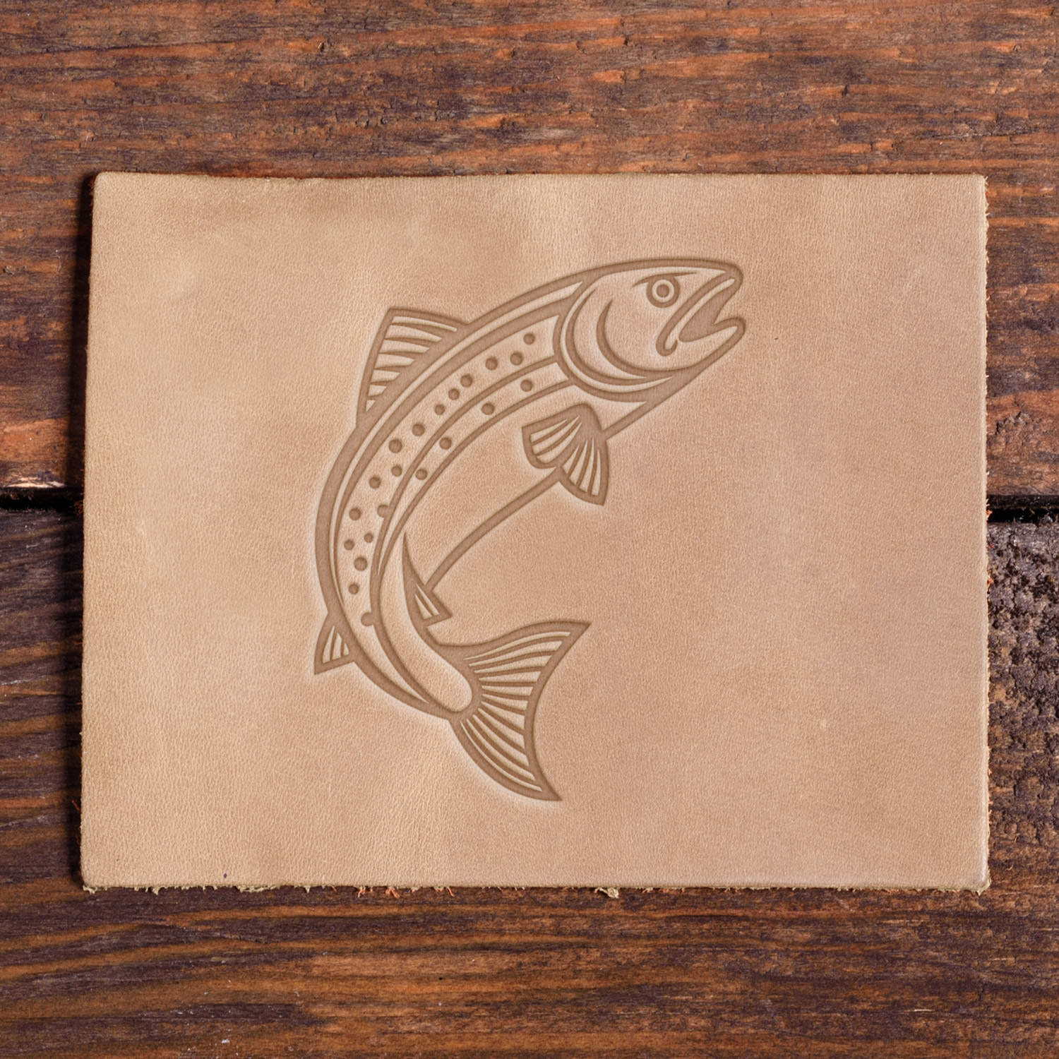 Trout Fish Delrin Leather Stamp