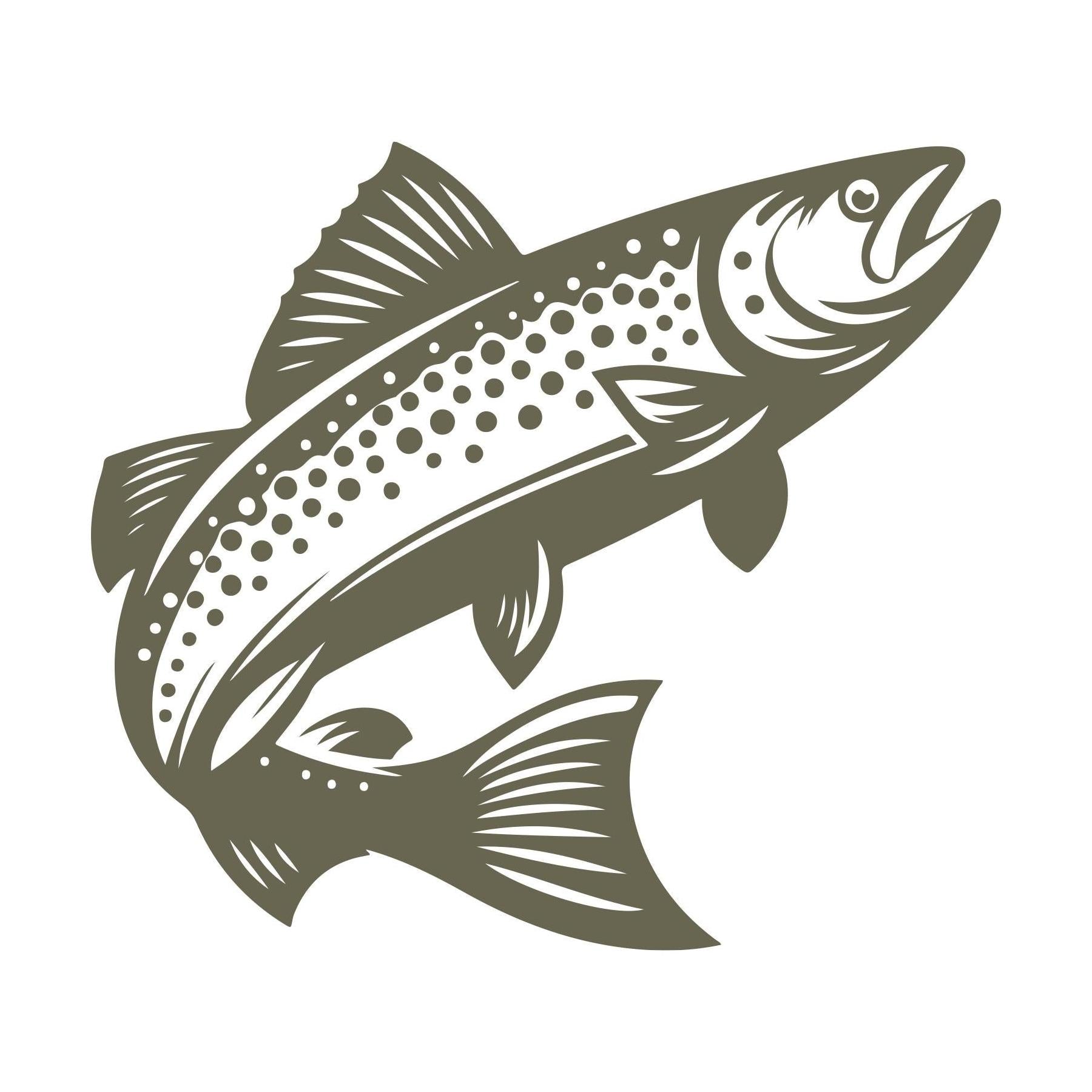 Trout Fish Delrin Leather Stamp
